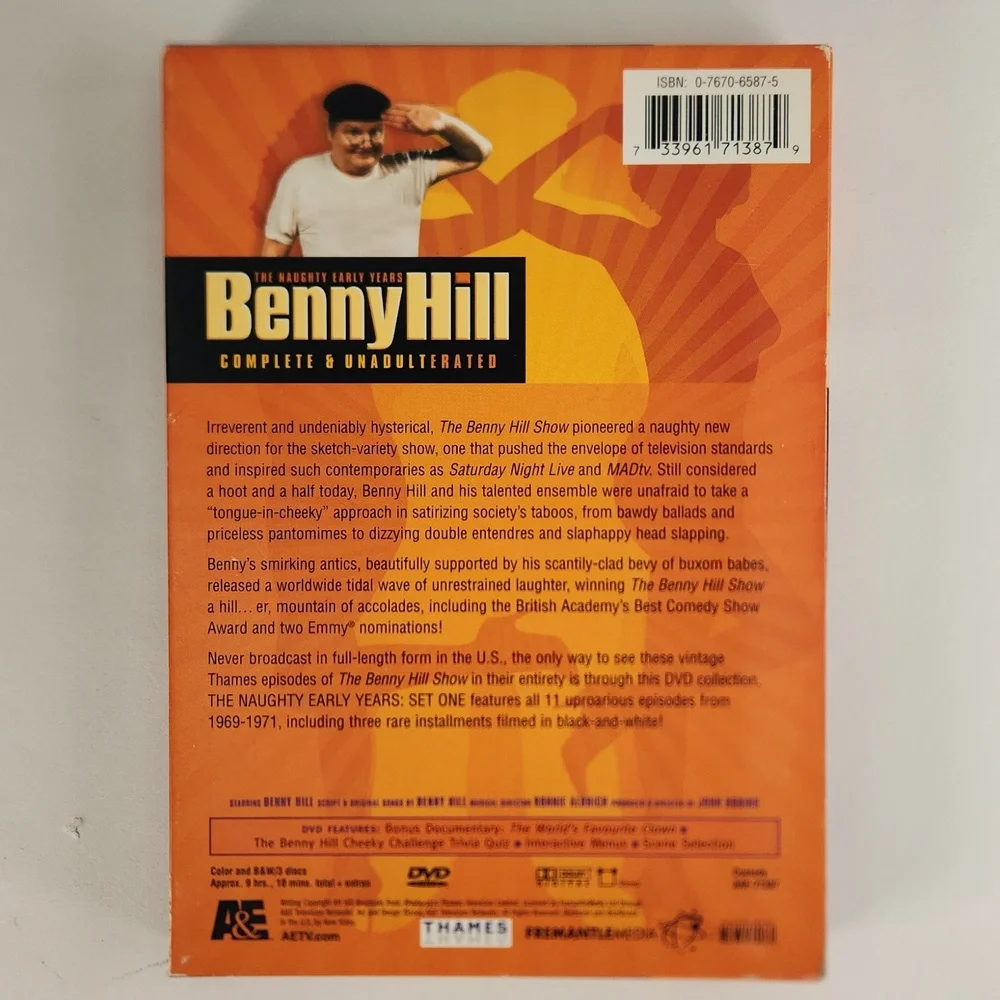 BENNY HILL The Naughty Early Years Complete and Unadulterated 3 DVD set - Picture 3 of 17